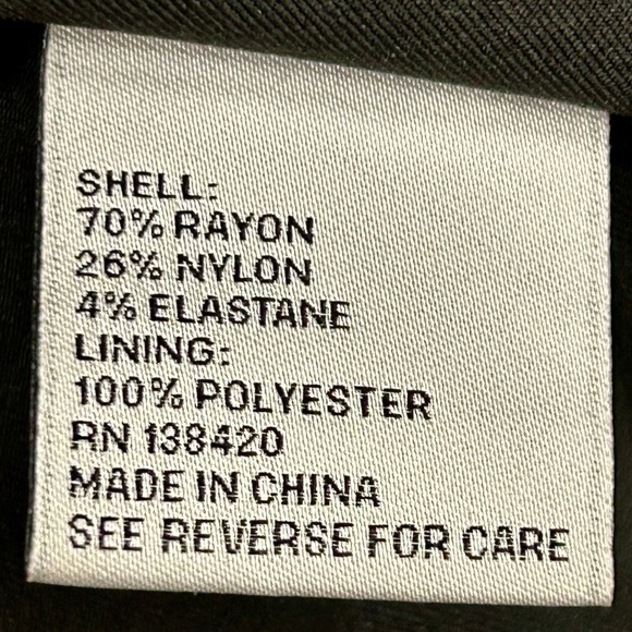 Per Se by Carlisle Black Peplum Blazer Jacket Size 12 - Picture 4 of 7